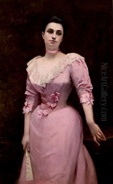 Retrato De Joven Oil Painting by Raimundo de Madrazo y Garreta