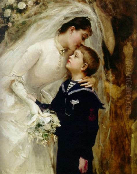 The Wedding Of Aline Masson Oil Painting by Raimundo de Madrazo y Garreta