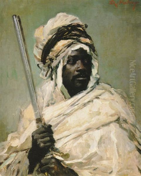 Bedouin Warrior Oil Painting by Raimundo de Madrazo y Garreta