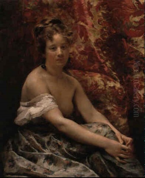 Retrato De Nanon Masson Oil Painting by Raimundo de Madrazo y Garreta