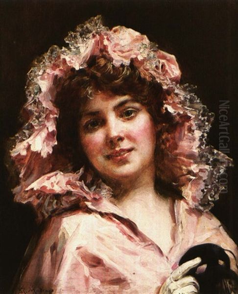 La Mascara Oil Painting by Raimundo de Madrazo y Garreta