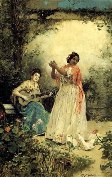 Guitarra Y Canto Oil Painting by Raimundo de Madrazo y Garreta