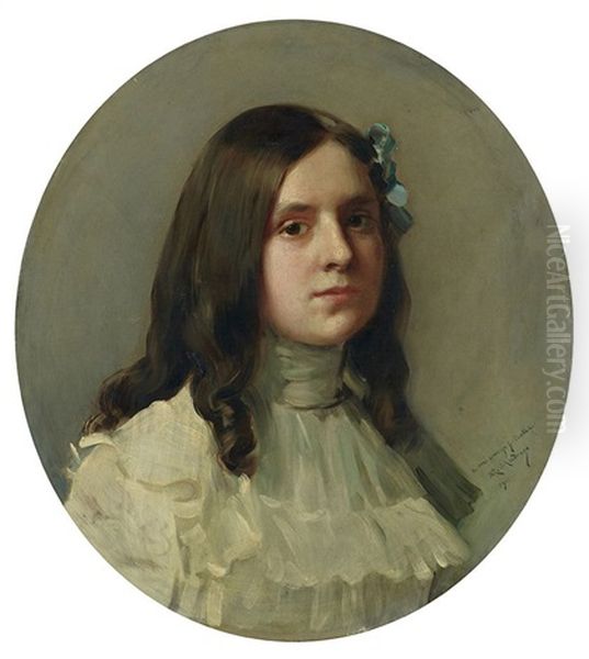 Retrato De La Hija De Jose Artal Oil Painting by Ricardo de Madrazo y Garreta