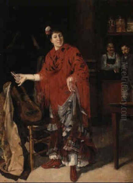 La Tonadillera Oil Painting by Ricardo de Madrazo y Garreta