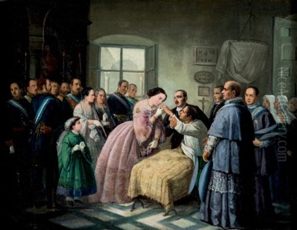 Visita De La Reina Oil Painting by Federico de Madrazo y Kuntz