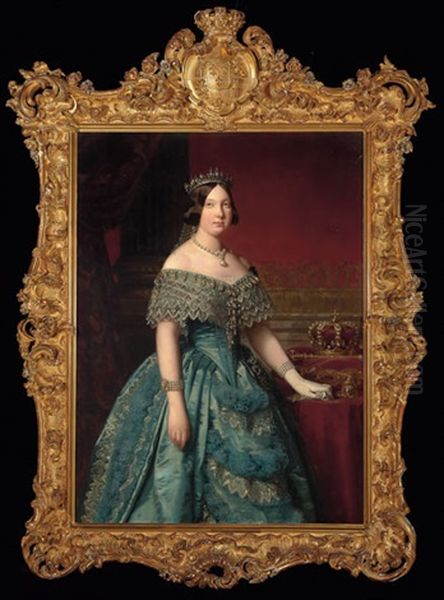 Retrato De La Reina Isabel Ii by Federico de Madrazo y Kuntz