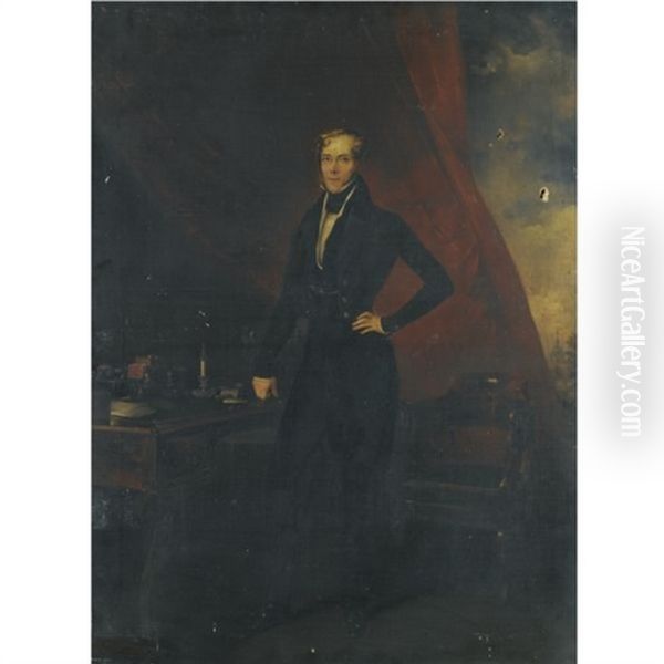 Portrait Of George William Frederick Villiers, 4th Earl Of Clarendon Oil Painting by Federico de Madrazo y Kuntz