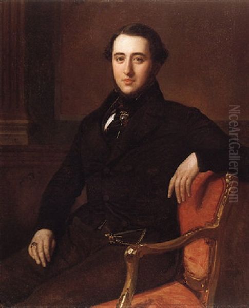 Retrato De Caballero Oil Painting by Federico de Madrazo y Kuntz