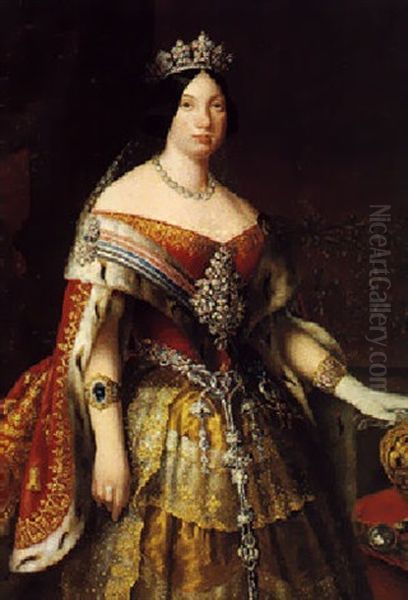 Retrato De Isabel Ii Oil Painting by Federico de Madrazo y Kuntz