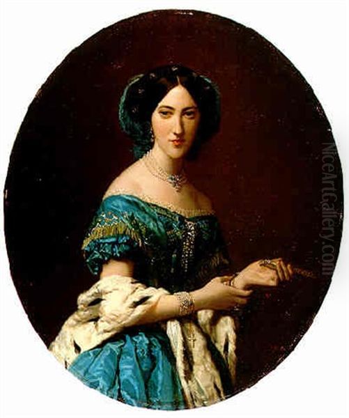 Retrato De Dolores Collado Y Echague, Duquesa De Bailen Oil Painting by Federico de Madrazo y Kuntz