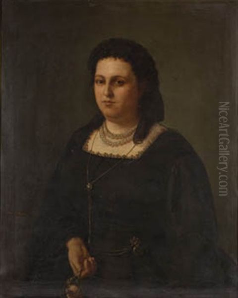 Retrato Dama Oil Painting by Luis de Madrazo