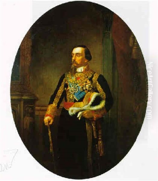 Bildnis Des Infanten Don Sebastian Gabriel Von Bourbon Und Bragnaza. . . Oil Painting by Luis de Madrazo