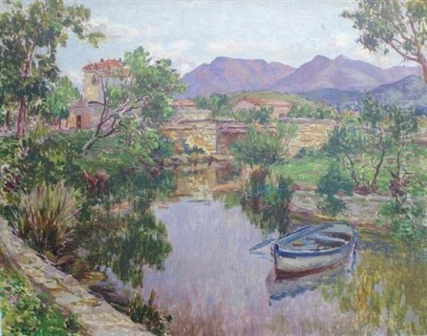 L'aliso St. Florent (corse) Oil Painting by Olynthe Madrigali