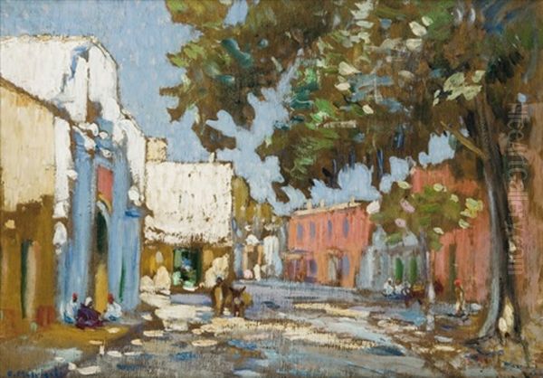 Place A Tlemcen, Algerie Oil Painting by Olynthe Madrigali