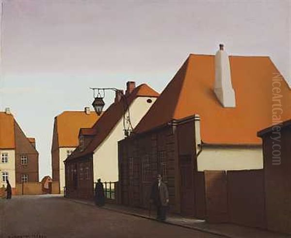 Ved Det Gamle Vaegterhus Oil Painting by Jeppe Madsen Ohlsen