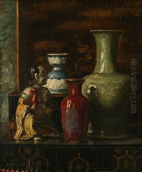 Still Life Oil Painting by Karl Johan Vilhelm Madsen