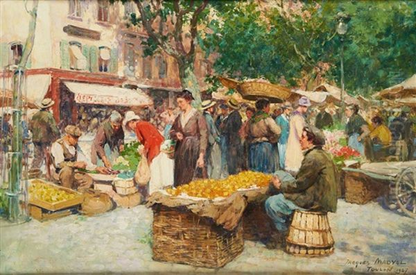 Marche A Toulon Oil Painting by Jacques Madyol