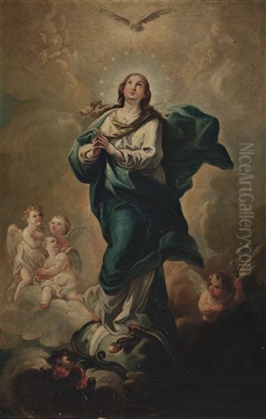 Inmaculada Oil Painting by Mariano Salvador de Maella