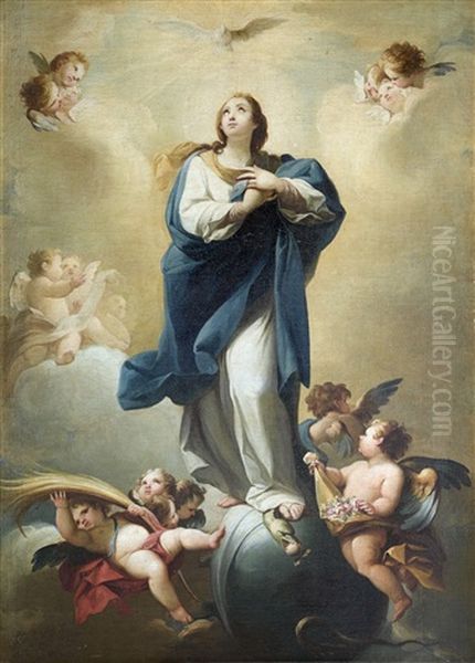 Inmaculada Oil Painting by Mariano Salvador de Maella