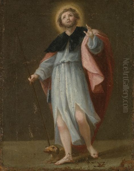 Saint Roch Oil Painting by Mariano Salvador de Maella