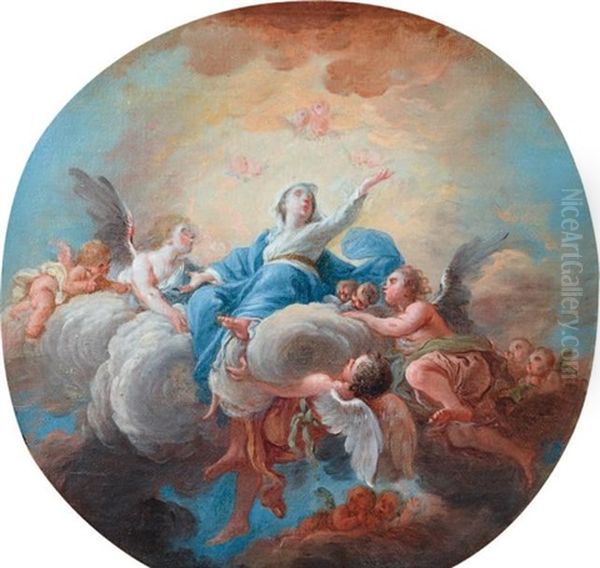 Assomption De La Vierge Oil Painting by Mariano Salvador de Maella