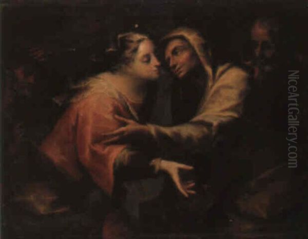 La Visitation Oil Painting by Mariano Salvador de Maella