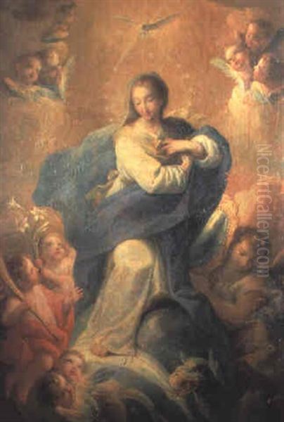 Inmaculada Oil Painting by Mariano Salvador de Maella