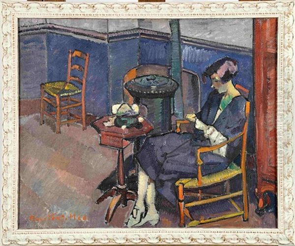 Jeune Femme Dans Un Interieur by Medard Maertens