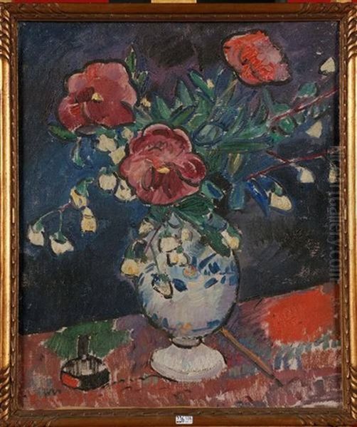 Vase De Fleurs Oil Painting by Medard Maertens