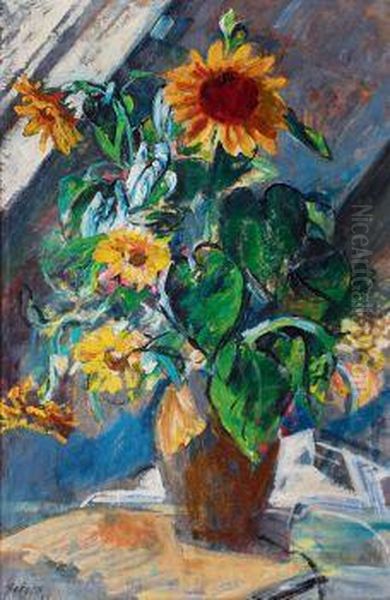 Sonnenblumen Oil Painting by Ary Bergen