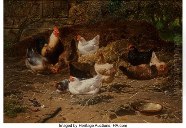 Feeding Time Oil Painting by Eugene Remy Maes