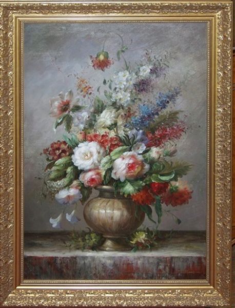 Still Life Oil Painting by Eugene Remy Maes