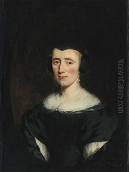 Portrait Of A Woman, Age Forty-one Oil Painting by Nicolaes Maes