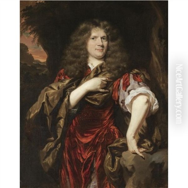 Portrait Of Laurence Hyde, 1st Earl Of Rochester (1641-1711) Oil Painting by Nicolaes Maes