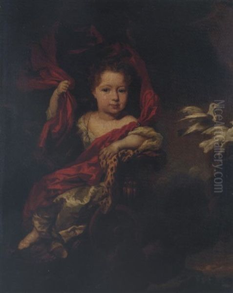 Portrait Of A Young Girl, As Venus, In A Chariot Pulled By Two Doves Oil Painting by Nicolaes Maes