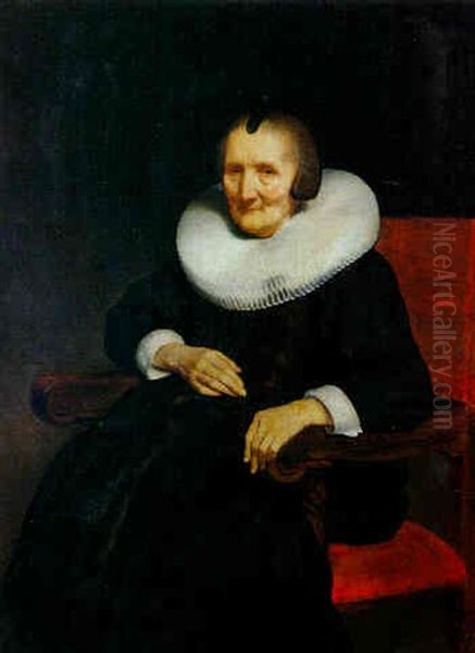 Bildnis Der Margaretha De Geer Oil Painting by Nicolaes Maes