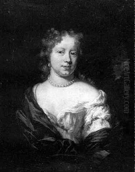 Portrait Of Madame Van Oldenbarneveld Oil Painting by Nicolaes Maes