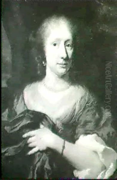 Portrait D'une Jeune Femme Avec Un Collier De Perles Oil Painting by Nicolaes Maes