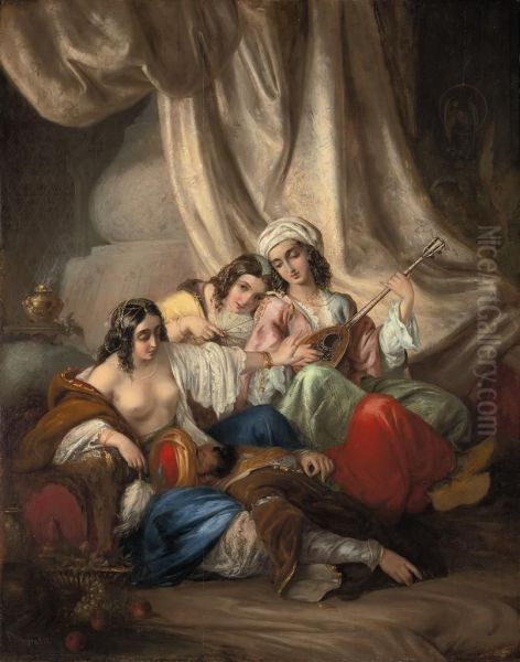 Musical Enchantment Oil Painting by Franz Berger