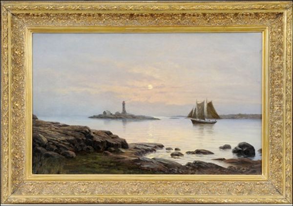 Majakka Iltavalossa Oil Painting by Frans Maexmontan