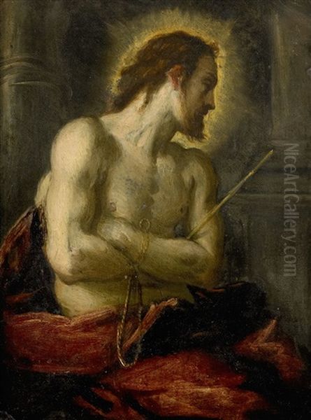 Le Christ Au Roseau Oil Painting by Francesco Maffei