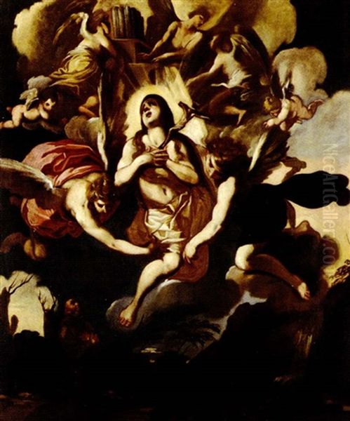 Santa Cecilia In Gloria Oil Painting by Francesco Maffei