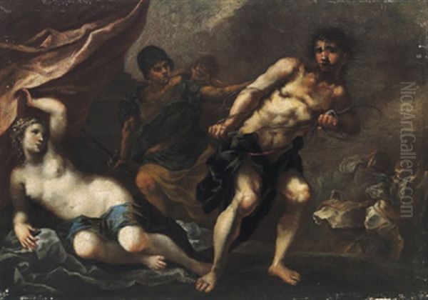 Samsone E Delila: Samson Und Delila Oil Painting by Francesco Maffei