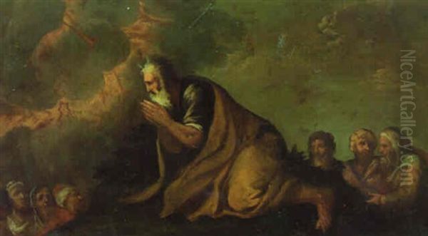 Moses On Mount Sinai Oil Painting by Francesco Maffei