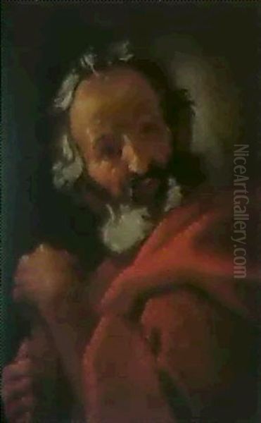 Tete D'apotre Barbu Oil Painting by Francesco Maffei