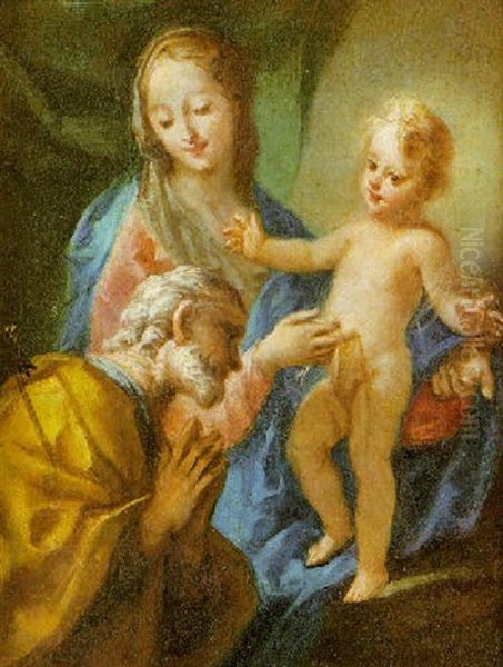 La Sacra Famiglia Oil Painting by Pietro Antonio Magatti