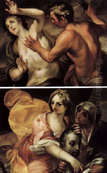 Cain And Abel Oil Painting by Pietro Antonio Magatti