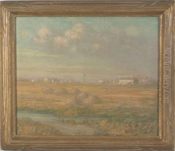 Atlantic City Meadows Oil Painting by James C. Magee