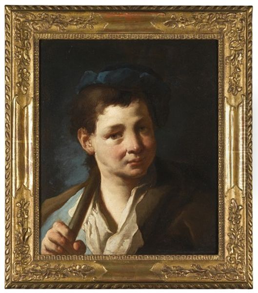 A Peasant Boy Oil Painting by Domenico Maggiotto