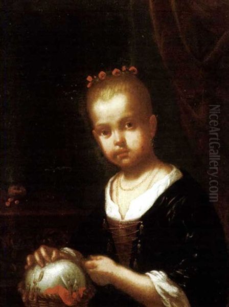 Bambina Oil Painting by Domenico Maggiotto